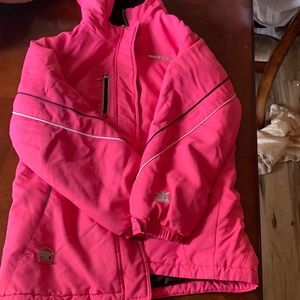Girls pink winter coat